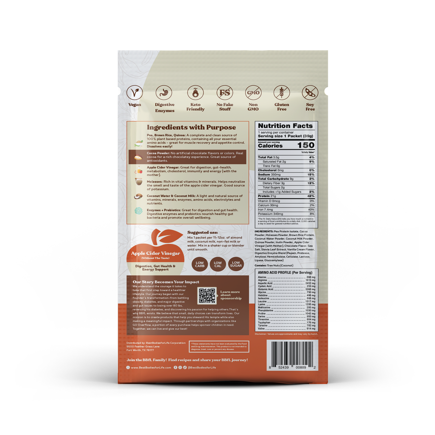 BBfL Cocoa Cream (Plant-Based) - 10 Pack