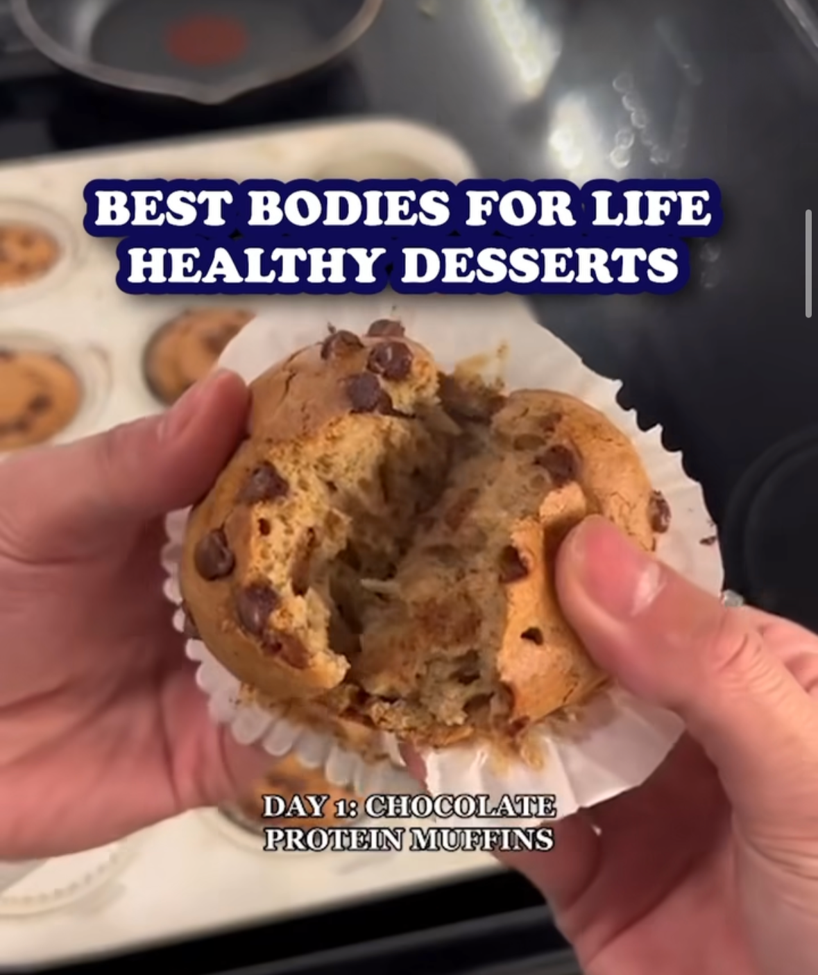 High Protein Double Chocolate Easy Breakfast Muffins