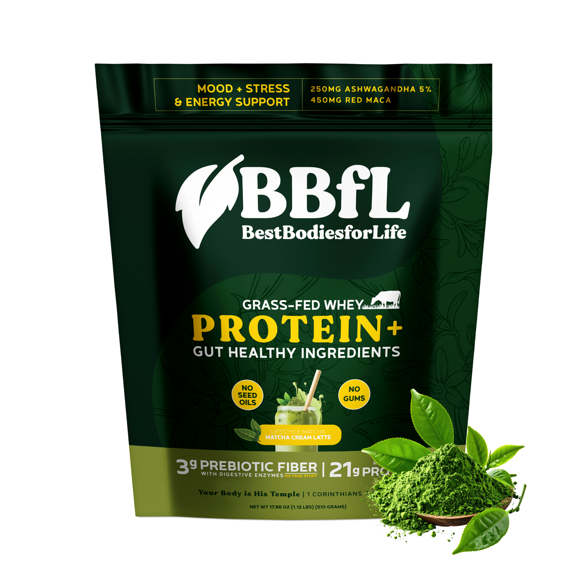 BBfL Adaptogenic Matcha Cream (Grass-fed Whey)