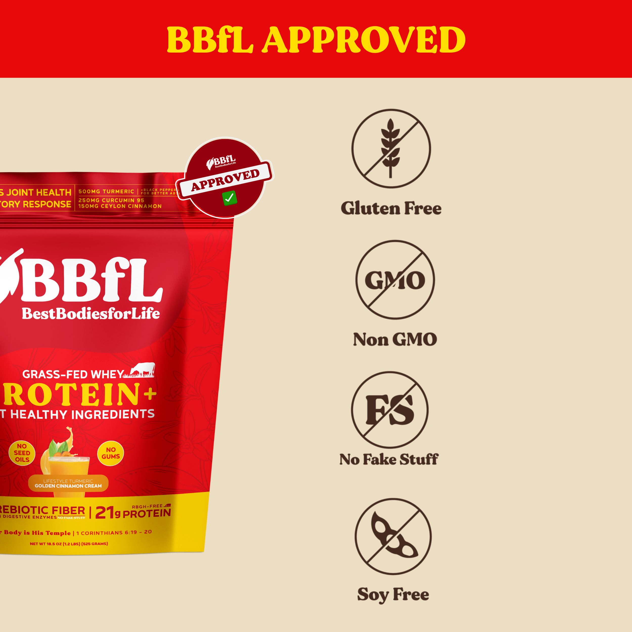 BBfL Turmeric Curcumin Cream (Grass-fed Whey Based)