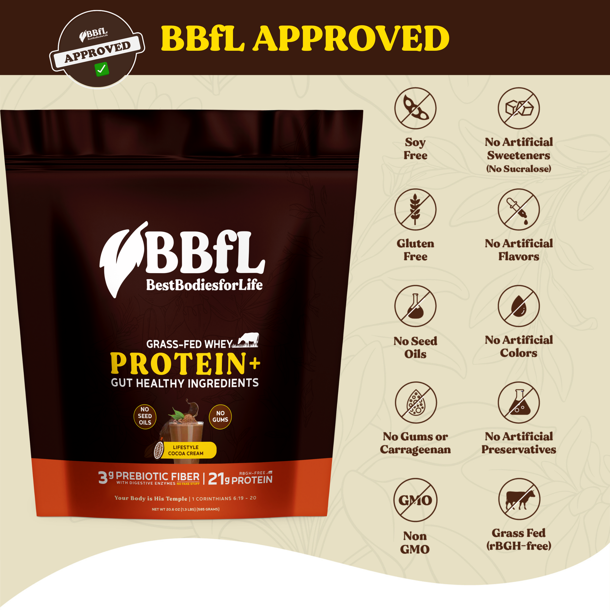 BBfL Cocoa Cream (Grass-fed Whey)