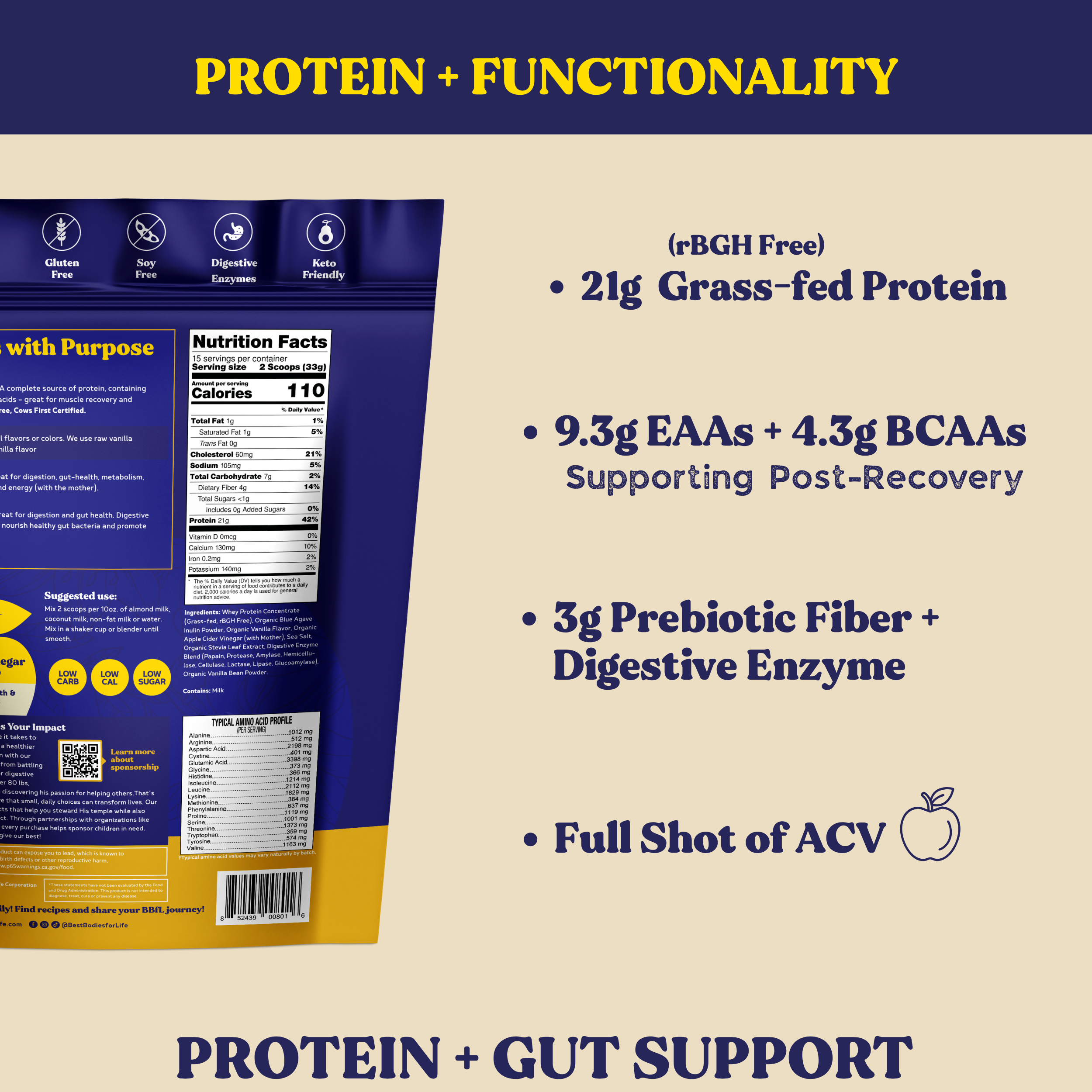 BBfL Vanilla Cream (Grass-fed Whey)