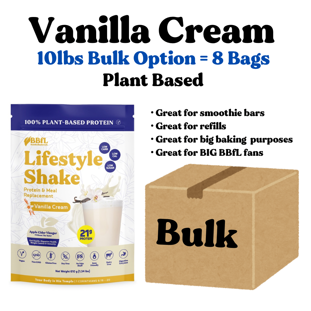 Plant Based Vanilla Cream Shake - BULK OPTION - **FREE SHIPPING**