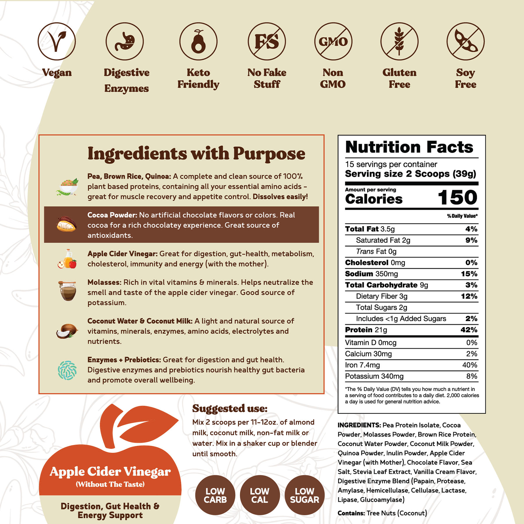 BBfL Cocoa Cream (Plant-Based) - BestBodiesforLife