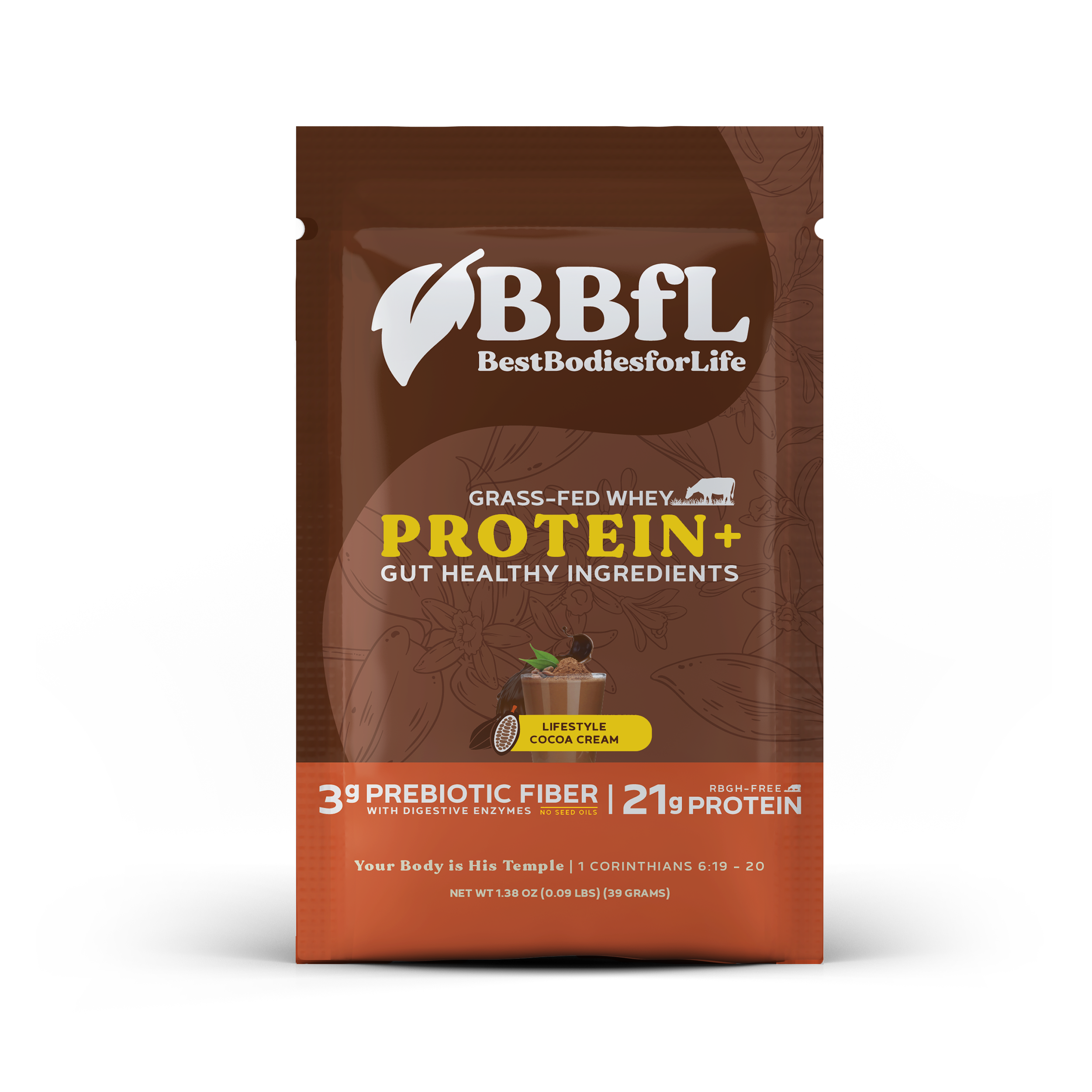 BBfL Cocoa Cream (Grass-fed Whey) - 10 Pack - BestBodiesforLife