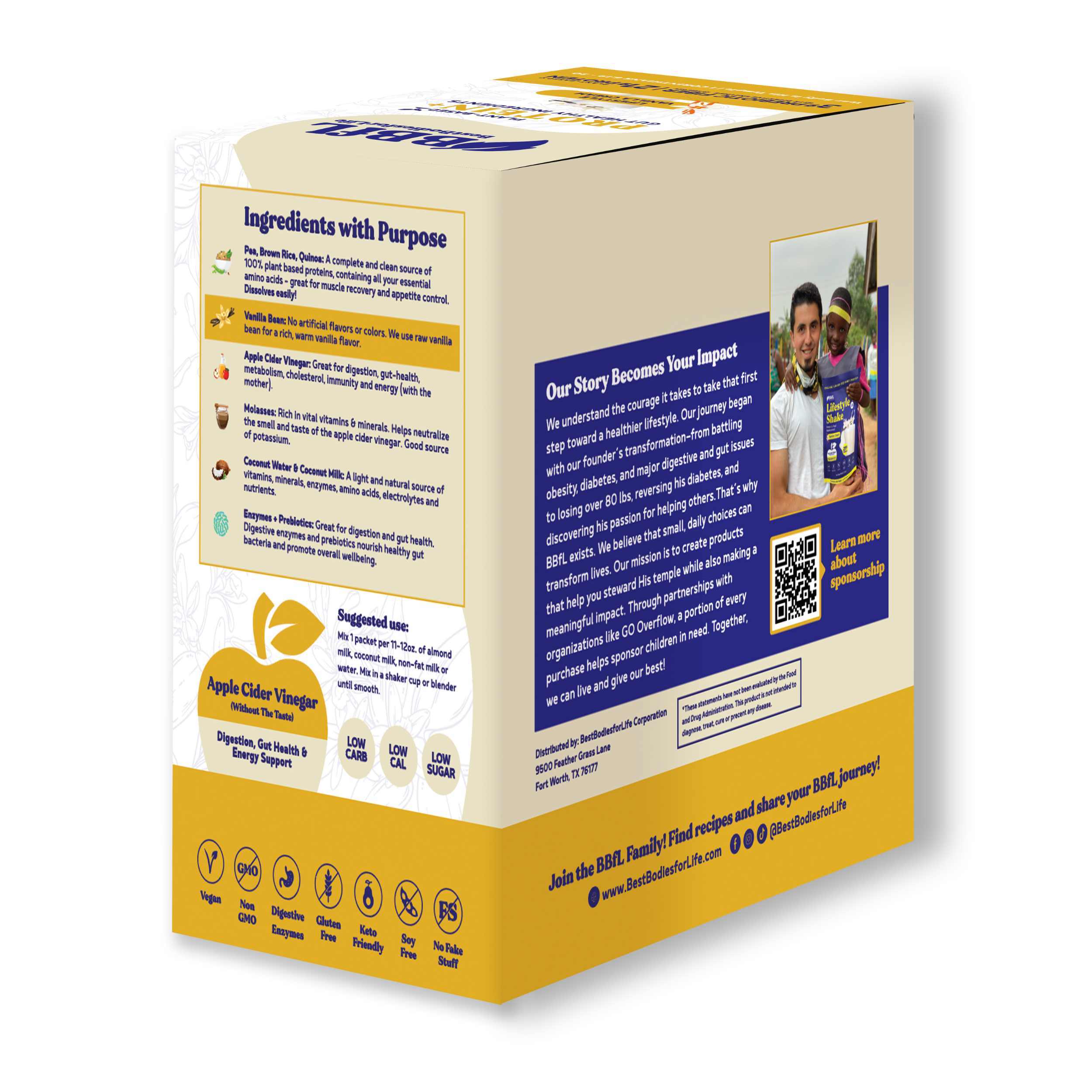 BBfL Vanilla Cream (Plant-Based) - 10 Pack - BestBodiesforLife