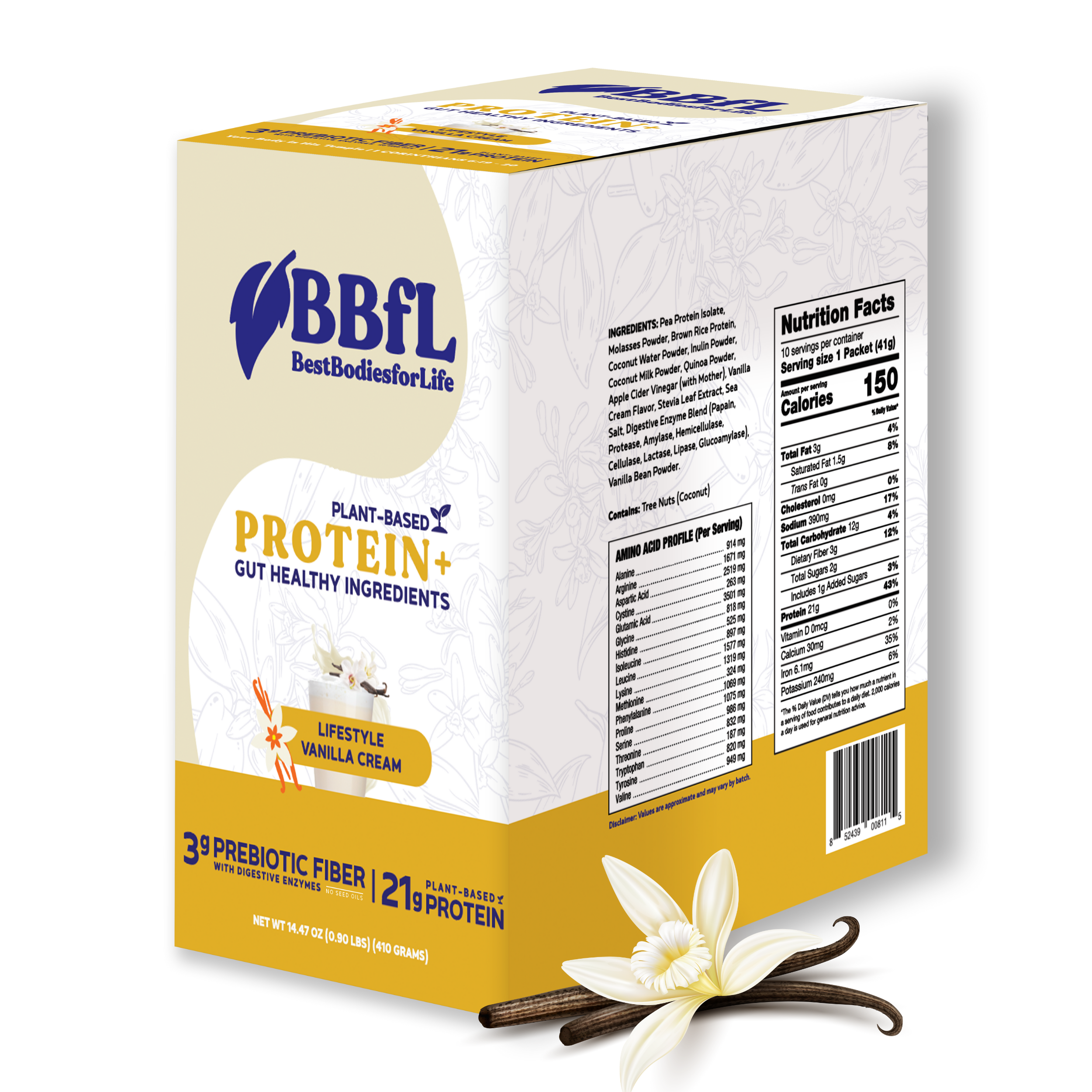 BBfL Vanilla Cream (Plant-Based) - 10 Pack - BestBodiesforLife