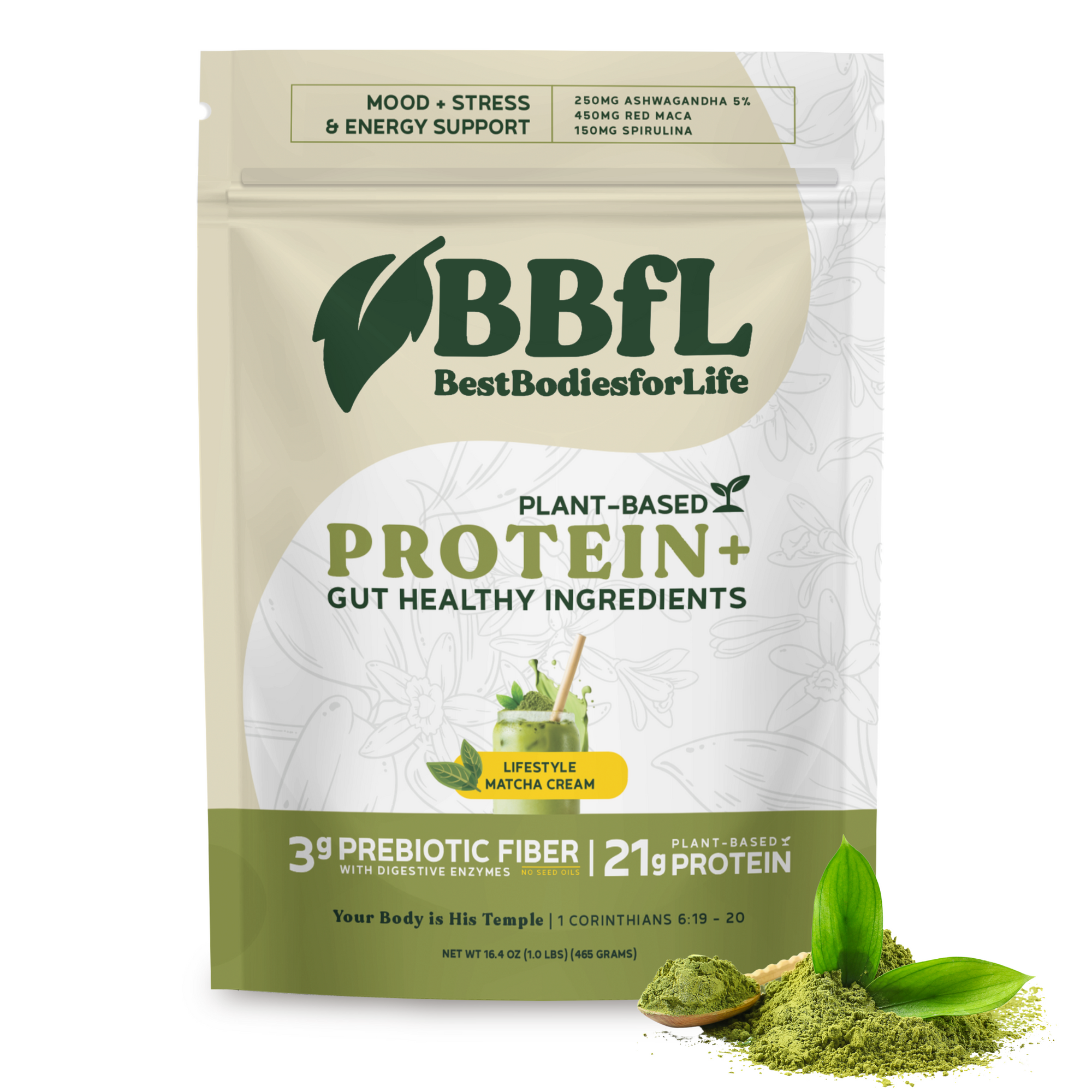 BBfL Adaptogenic Matcha Cream (Plant-Based) - BestBodiesforLife