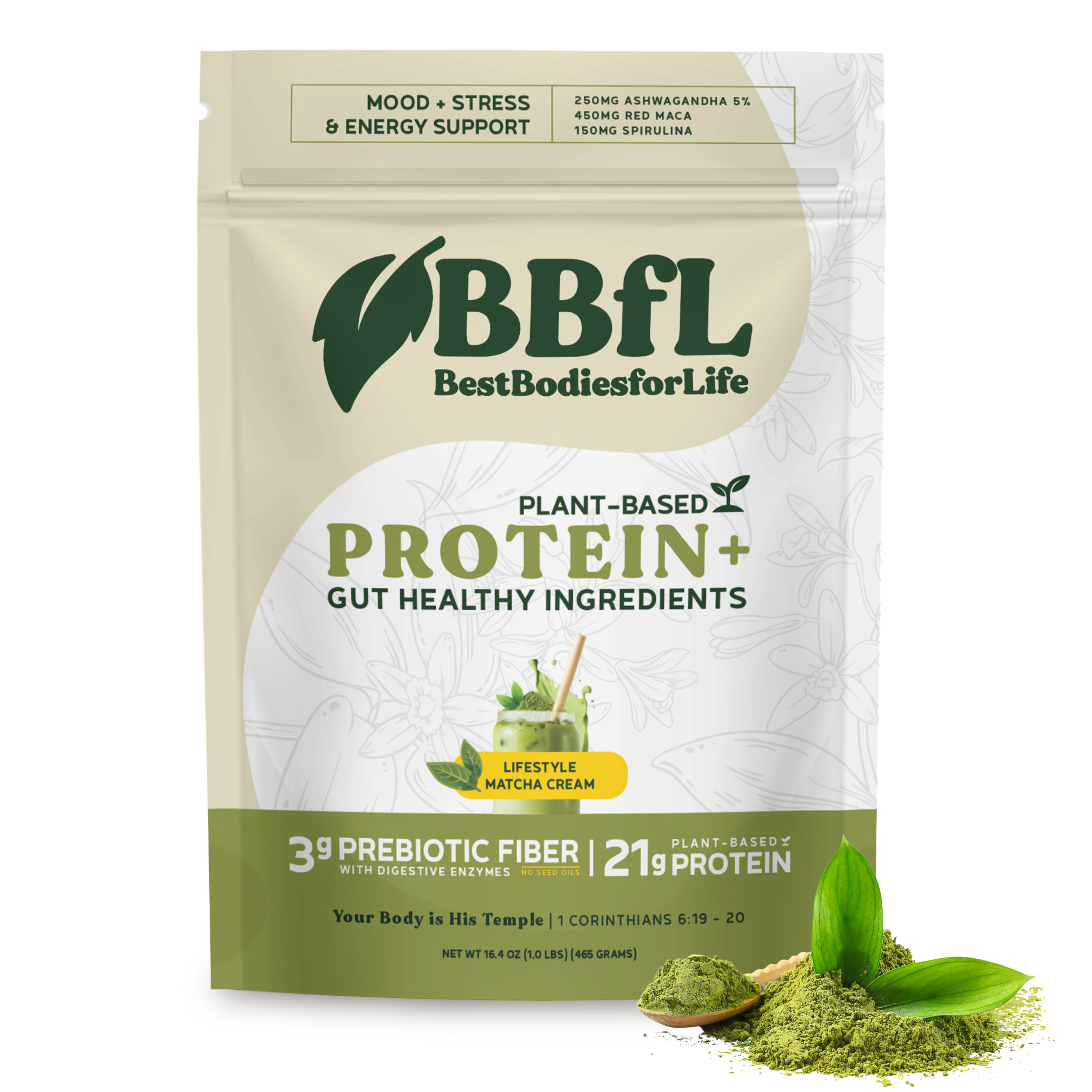 BBfL Adaptogenic Matcha Cream (Plant-Based) - BestBodiesforLife