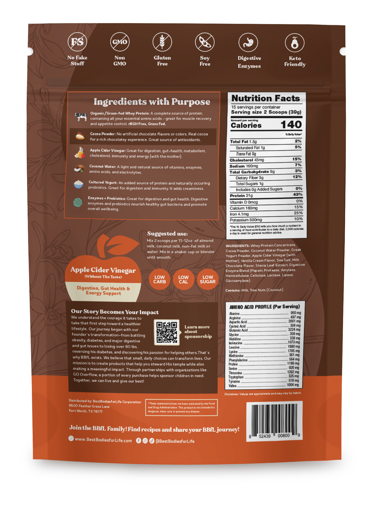 BBfL Cocoa Cream (Grass-fed Whey) - BestBodiesforLife