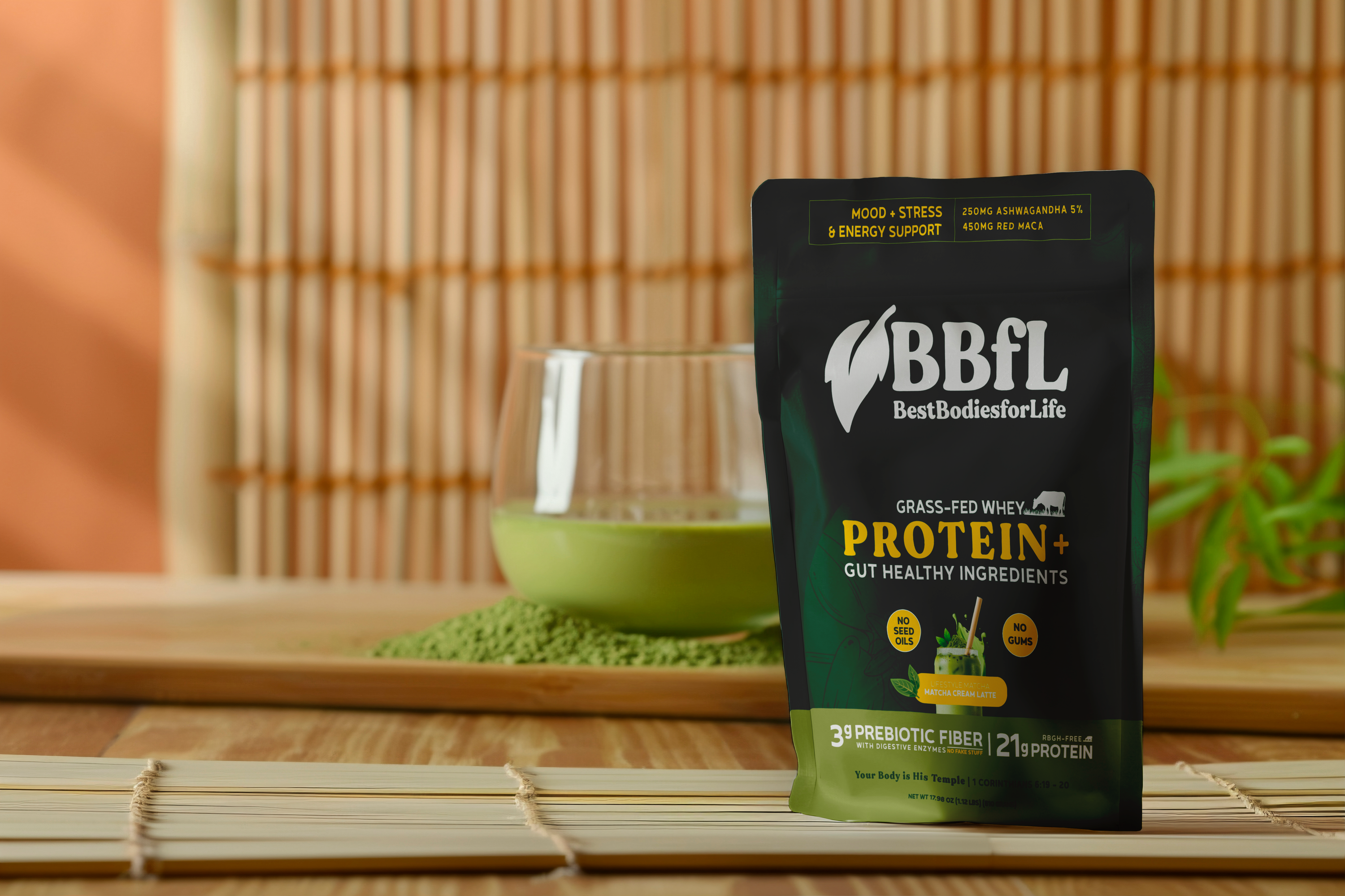 BBfL Adaptogenic Matcha Cream (Grass-fed Whey)