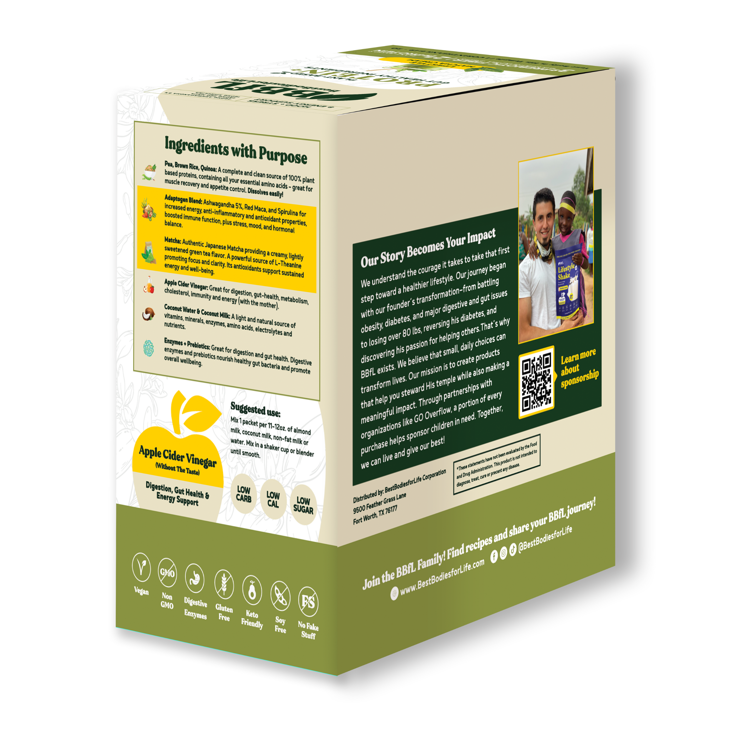 BBfL Adaptogenic Matcha Cream (Plant-Based) - 10 Pack - BestBodiesforLife