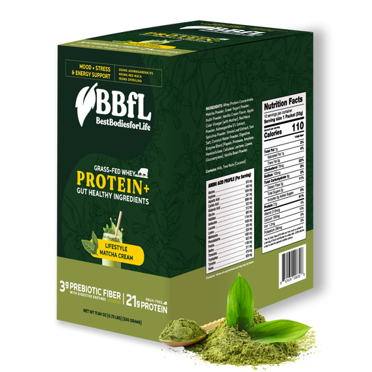 BBfL Adaptogenic Matcha Cream (Grass-fed Whey) - 10 Pack