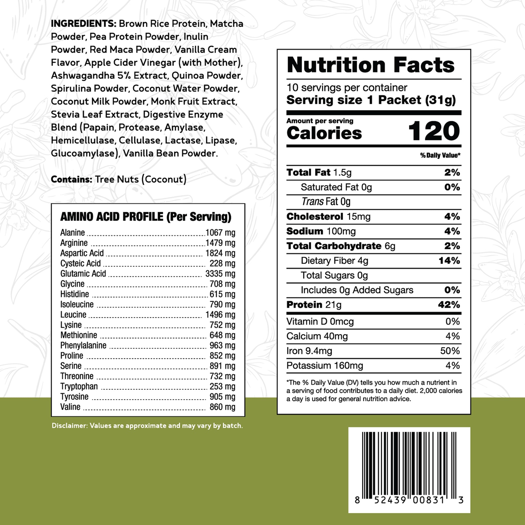 BBfL Adaptogenic Matcha Cream (Plant-Based) - 10 Pack - BestBodiesforLife