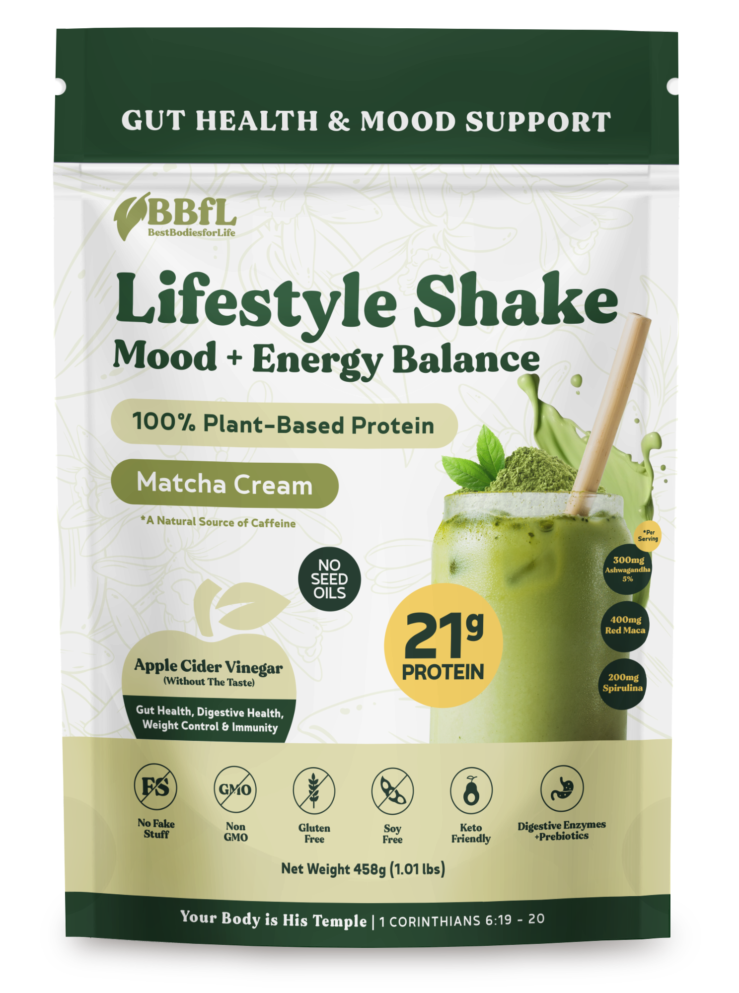 BBfL Adaptogenic Matcha Cream (Plant-Based)