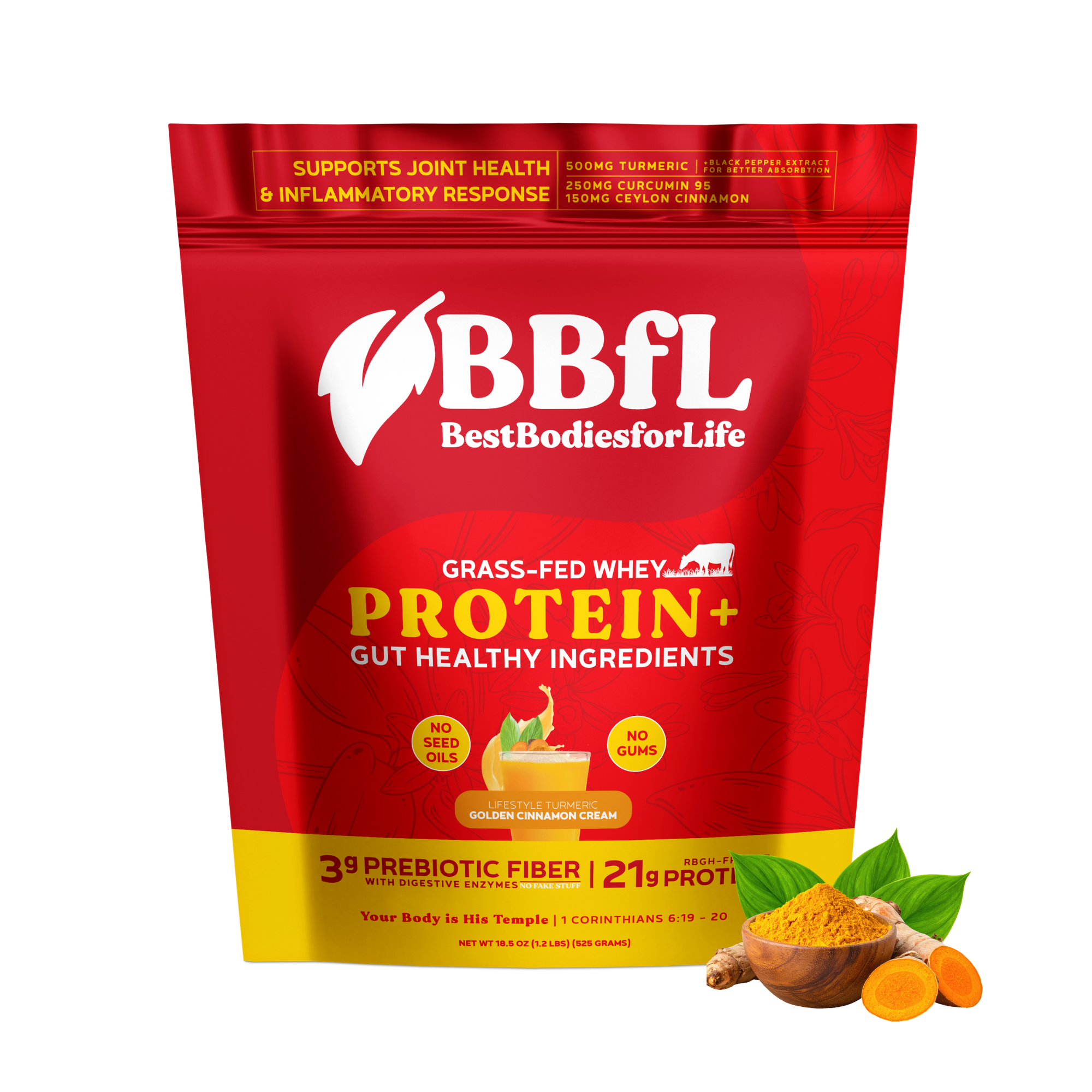 BBfL Turmeric Curcumin Cream (Grass-fed Whey Based)