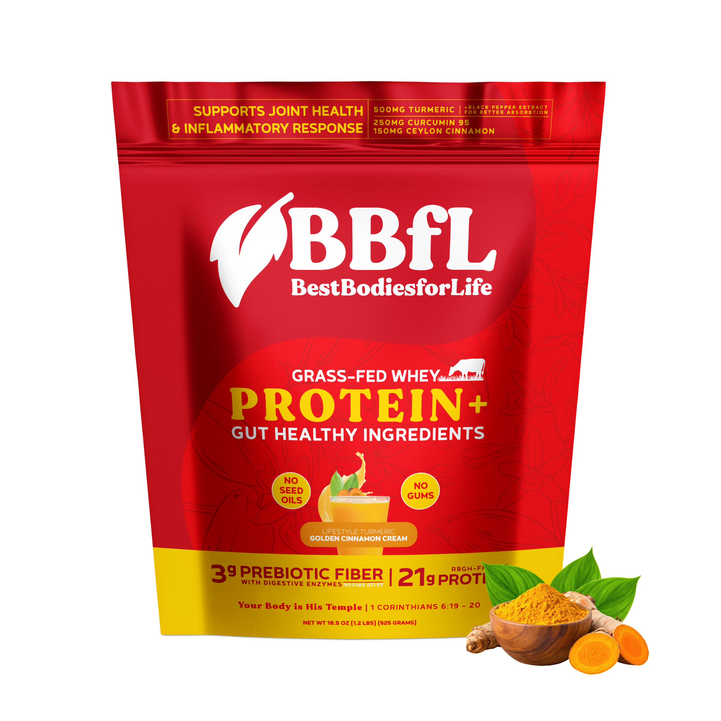 BBfL Turmeric Curcumin Cream (Grass-fed Whey Based)