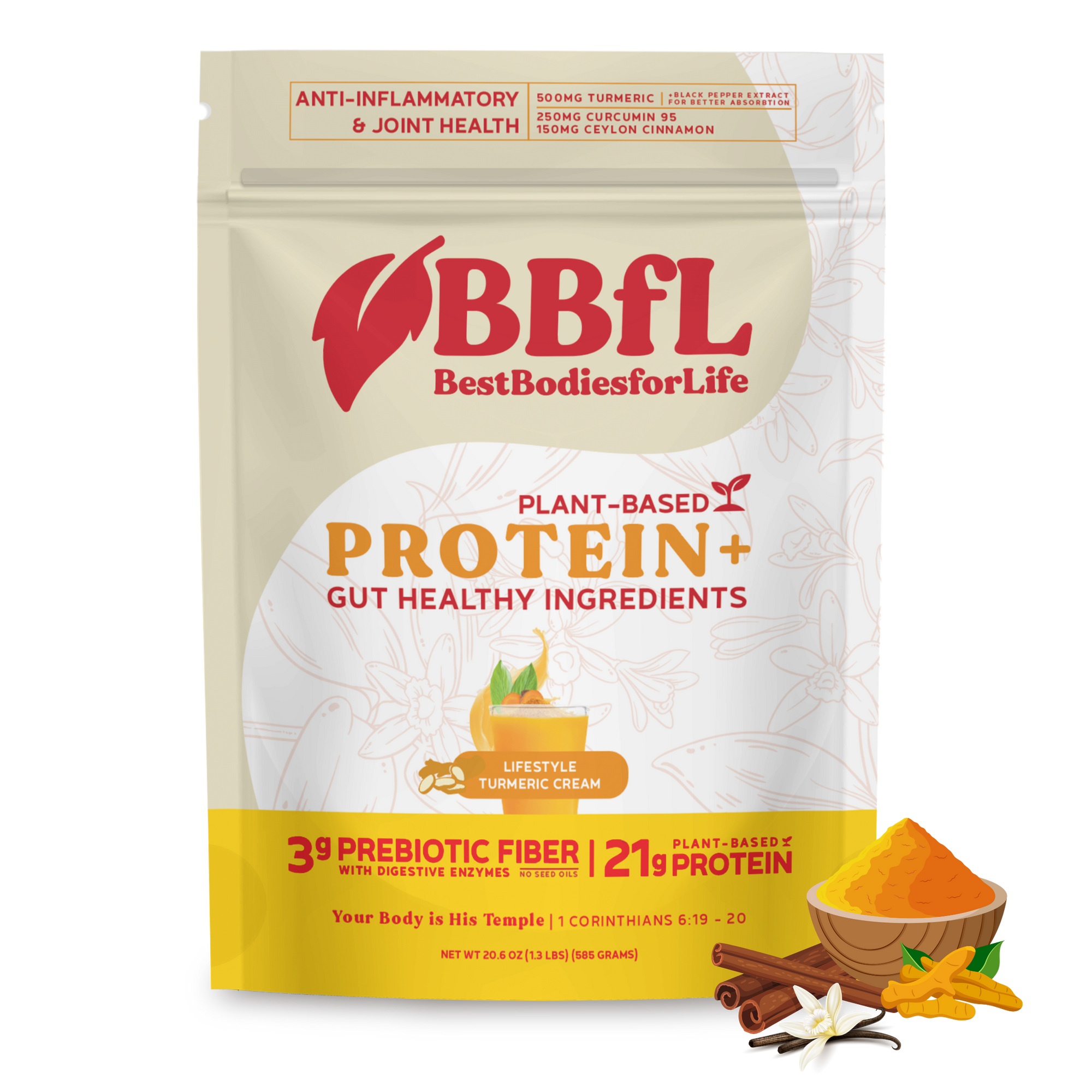 BBfL Turmeric Curcumin Cream (Plant-Based) - BestBodiesforLife
