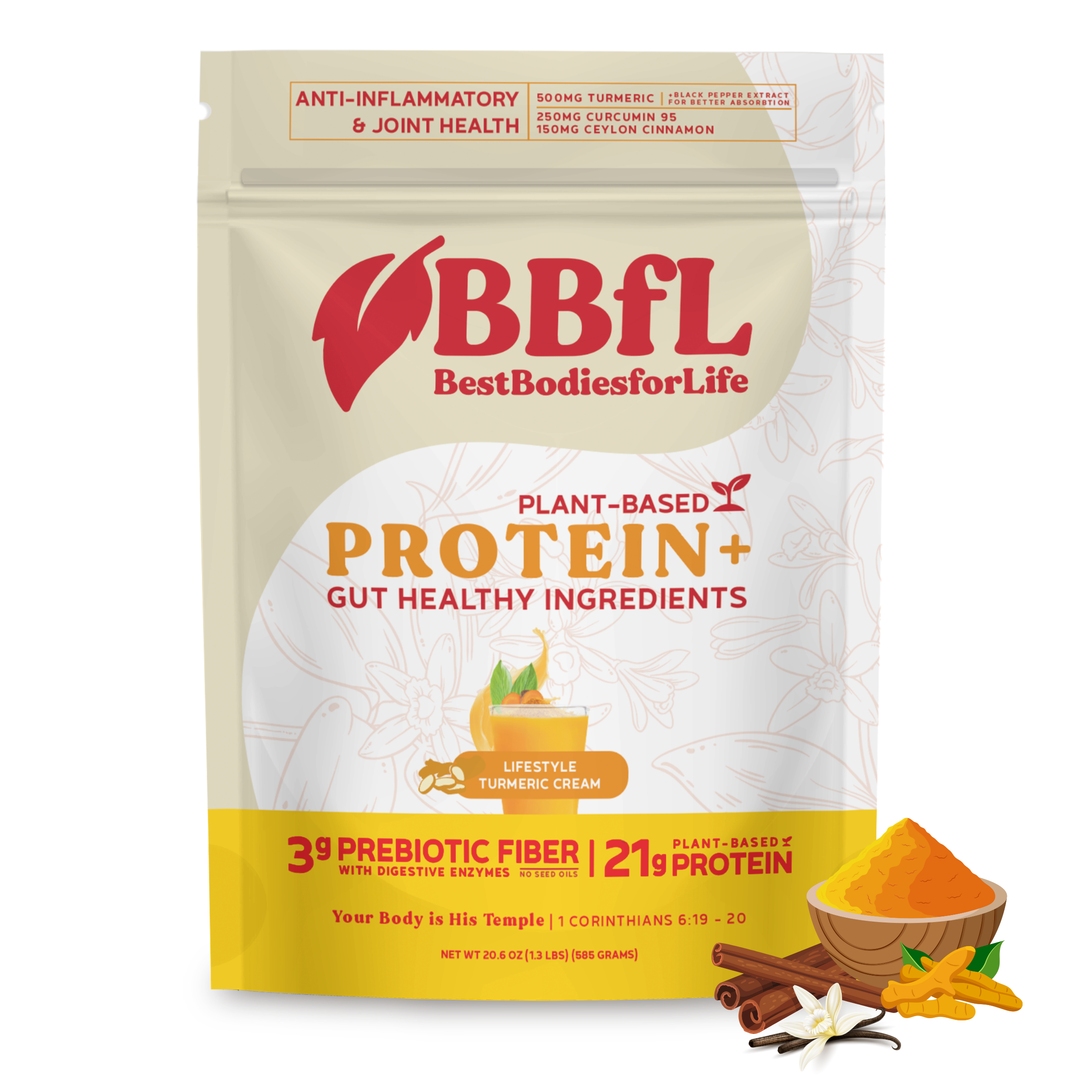 BBfL Turmeric Curcumin Cream (Plant-Based) - BestBodiesforLife