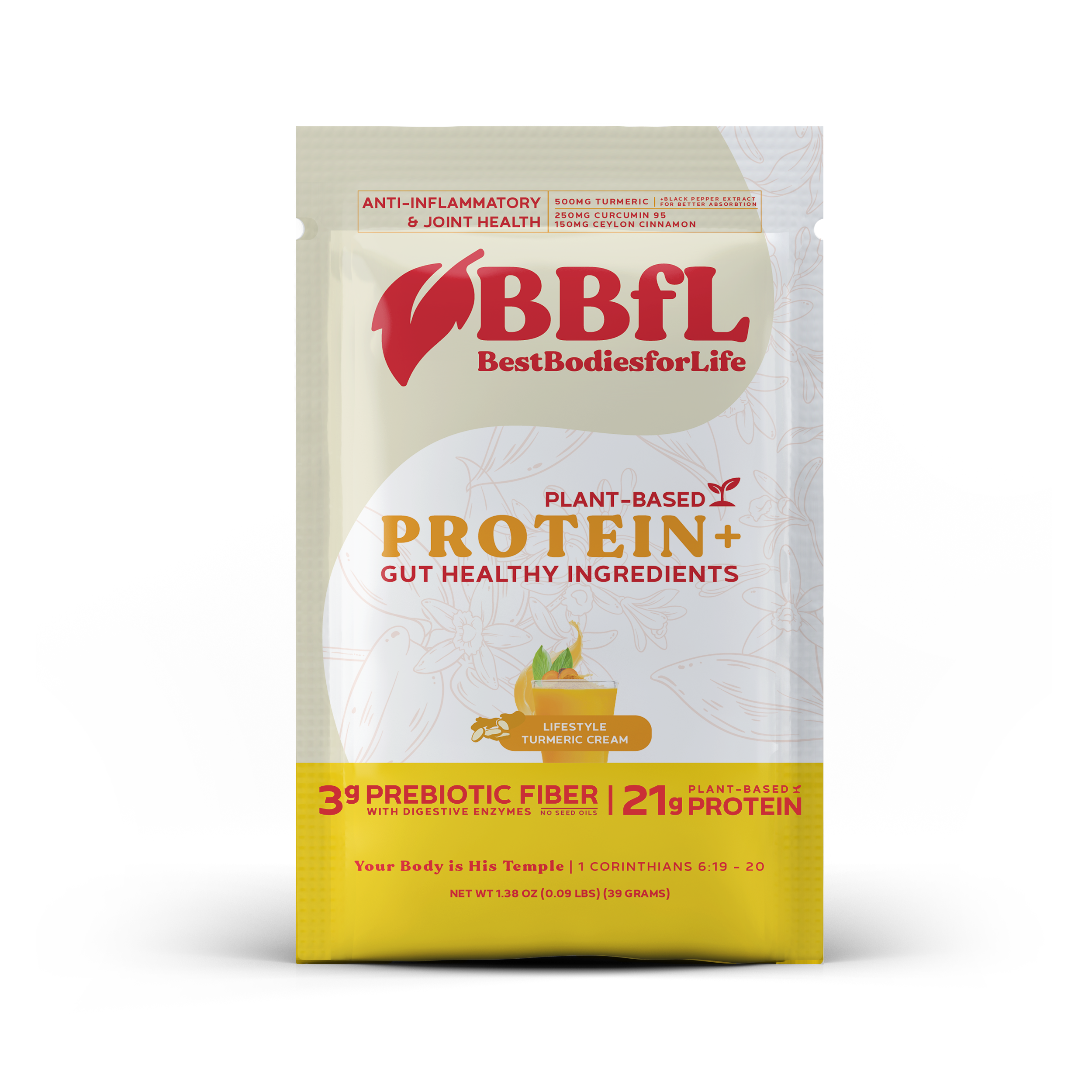 BBfL Turmeric Curcumin Cream (Plant-Based) - 10 Pack - BestBodiesforLife