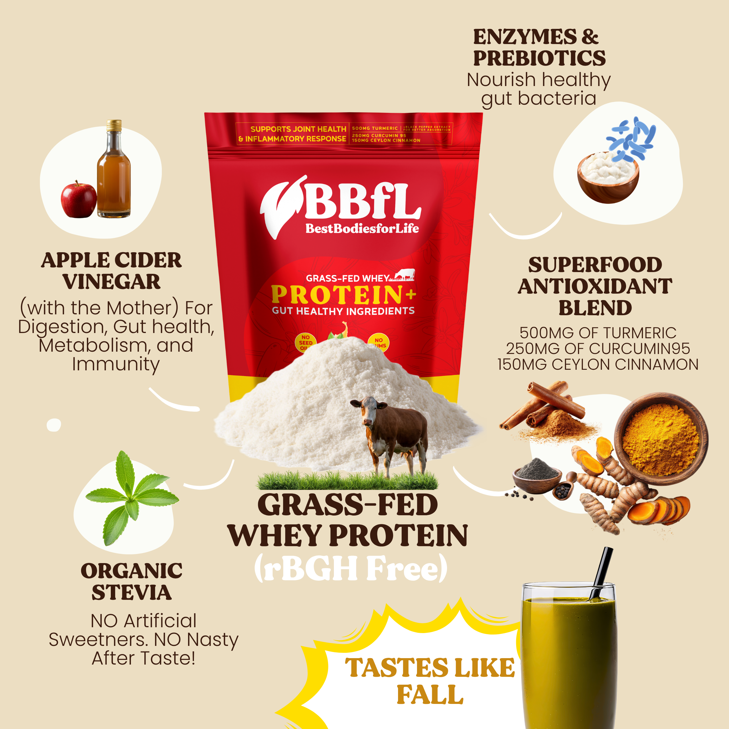 BBfL Turmeric Curcumin Cream (Grass-fed Whey Based)