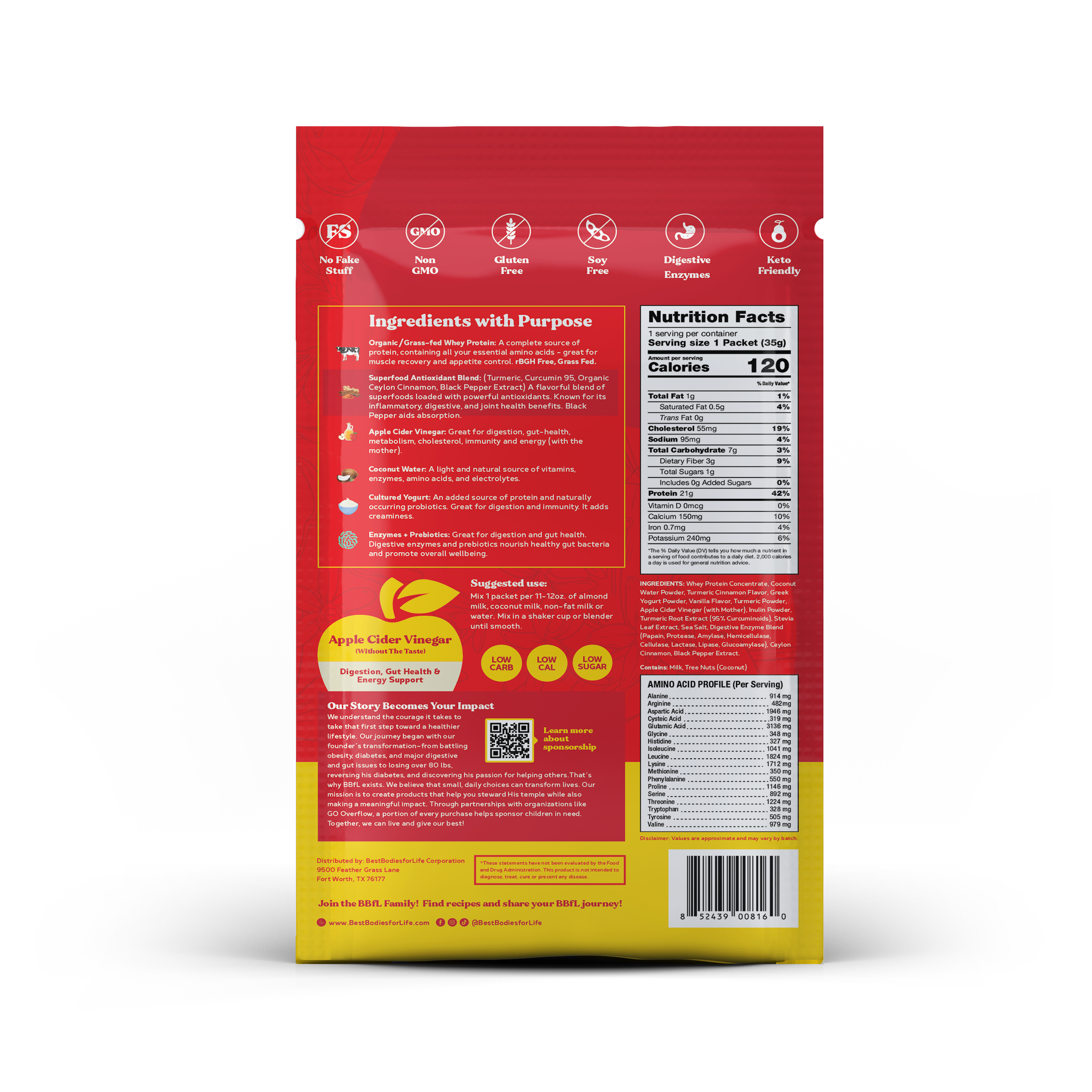 BBfL Turmeric Curcumin Cream (Grass-fed Whey) - 10 Pack - BestBodiesforLife