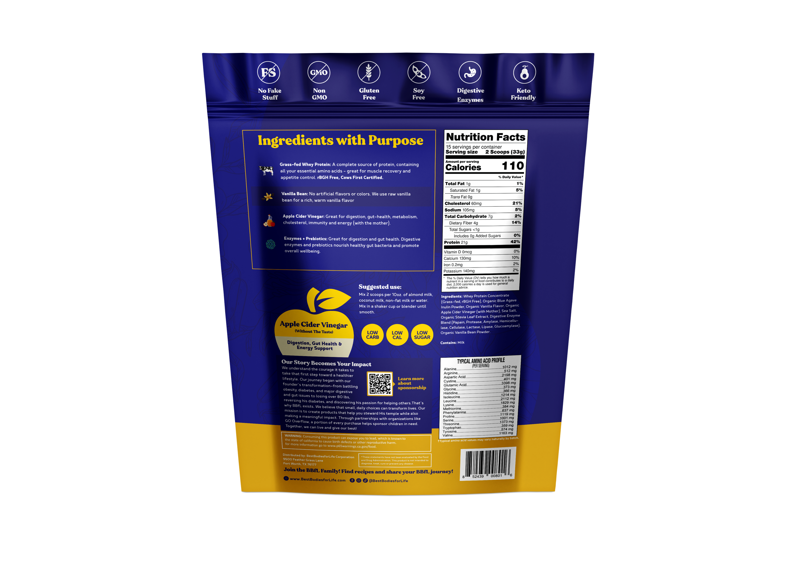 BBfL Vanilla Cream (Grass-fed Whey)