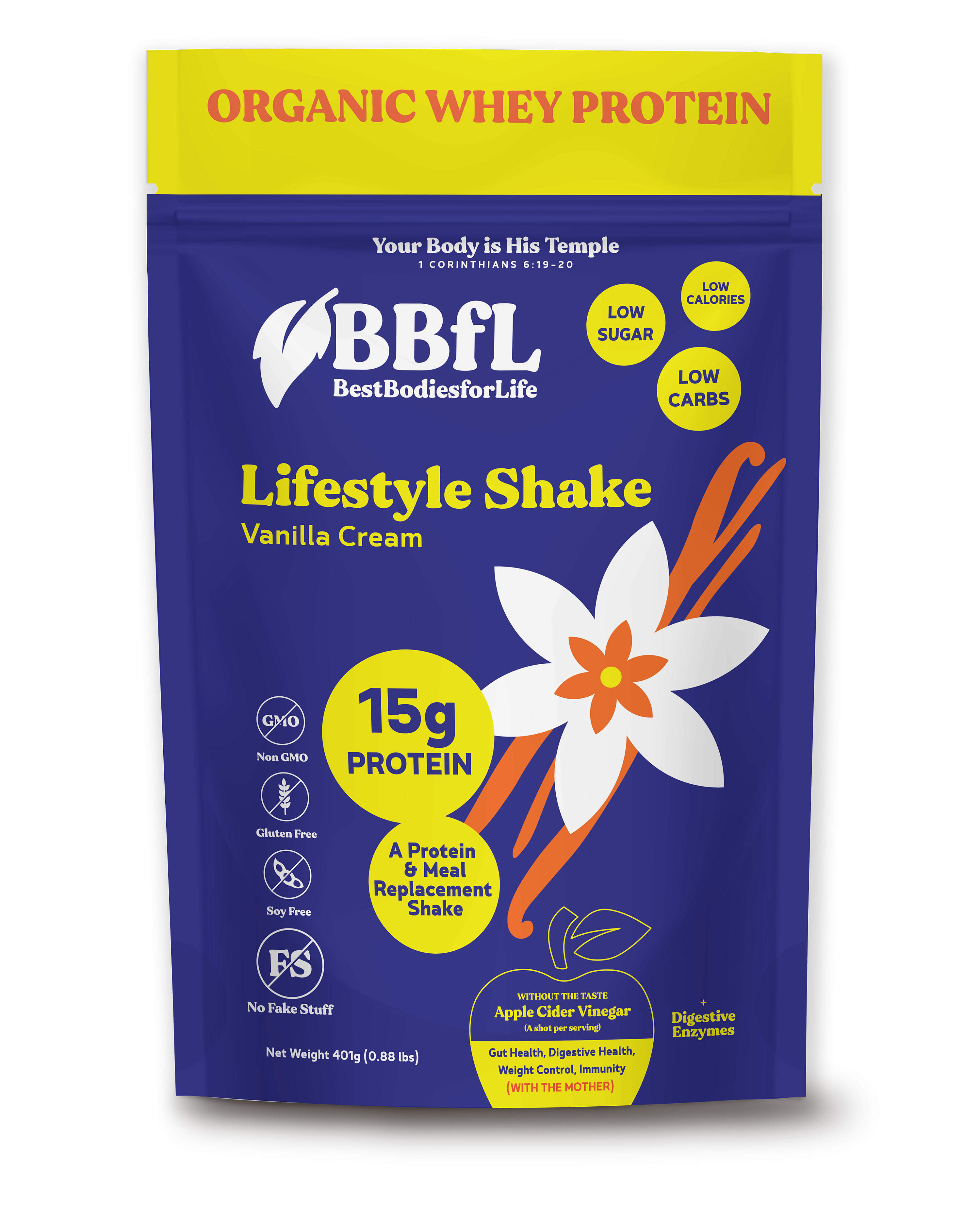 BBfL Vanilla Cream Life Style Shake (Organic Whey)