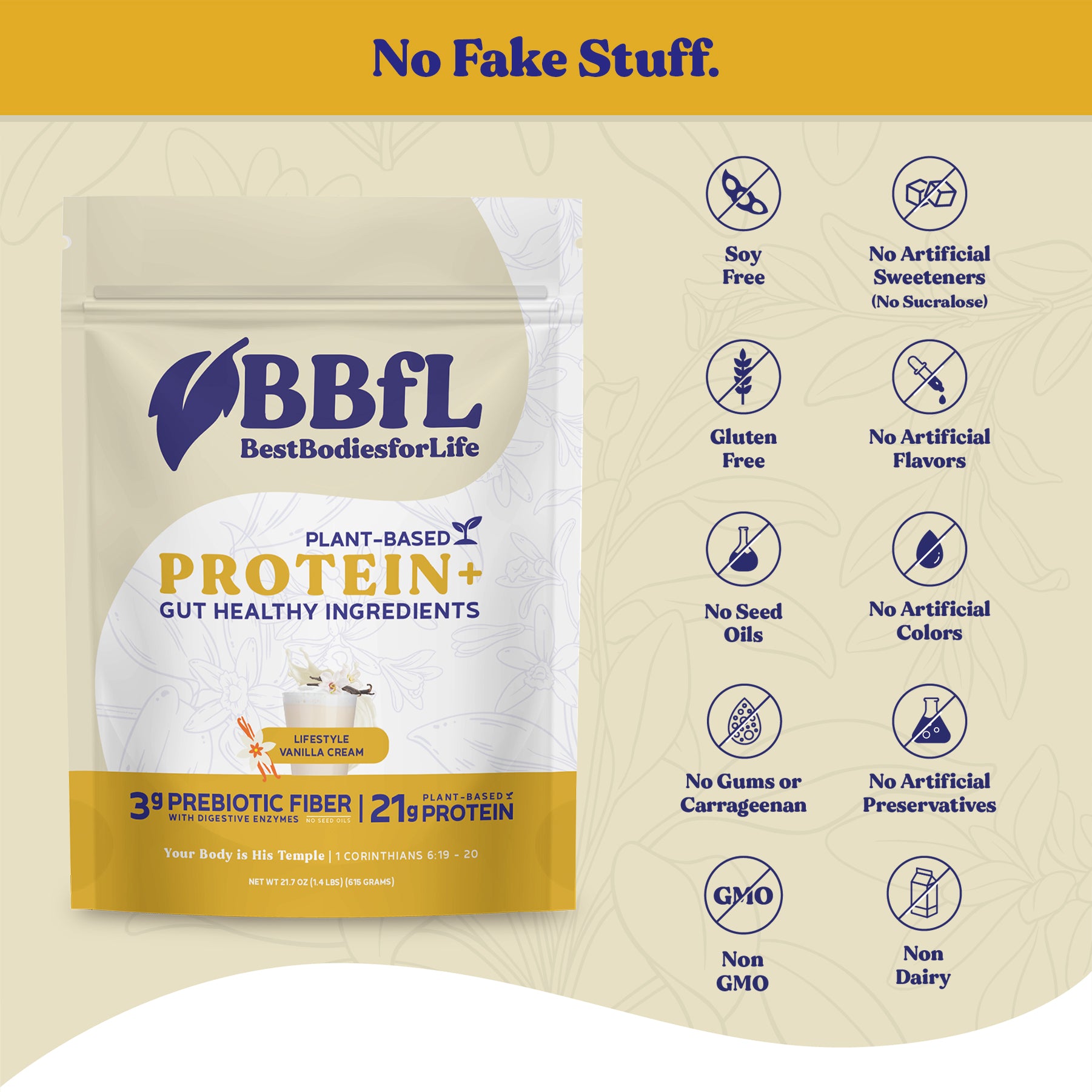 BBfL Vanilla Cream (Plant-Based) - 10 Pack - BestBodiesforLife