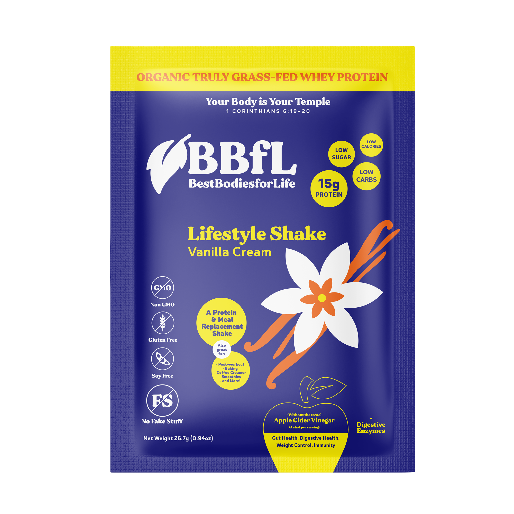 BBfL Whey Based Life Style Protein Shake, Vanilla (10 Pack)